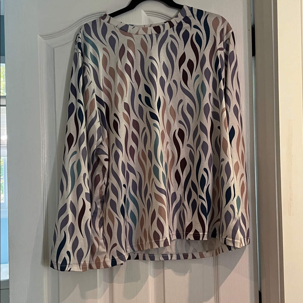 ExclusiveLMSM Multicolor Patterned Women's Jersey Top